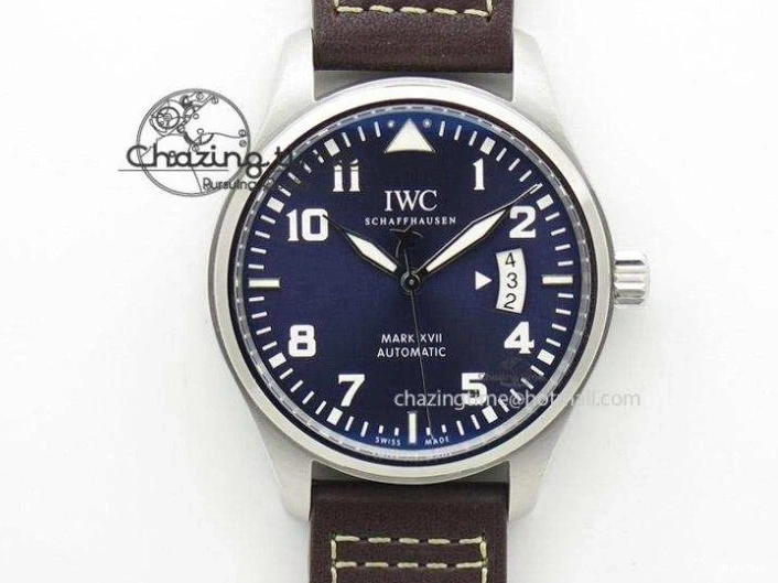 MIROTIME 0601 Lightweight Portugieser Automatic SS IW501708 APSF 1:1 Best Edition Light Blue Dial on Gray Leather Strap A 7012